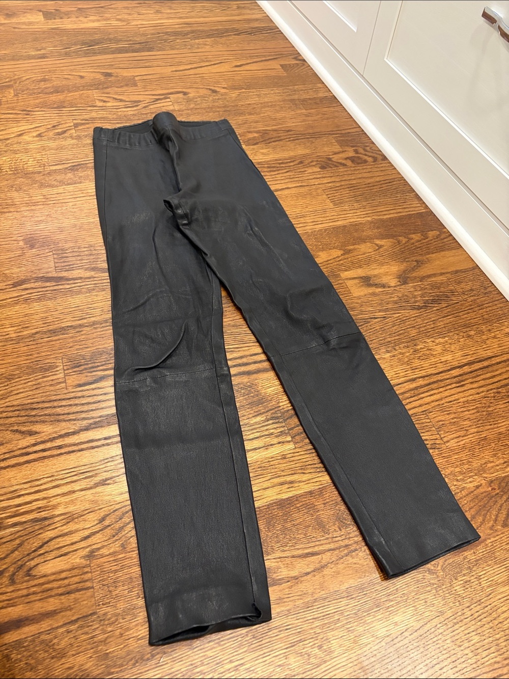 Theory Black Leather Leggings